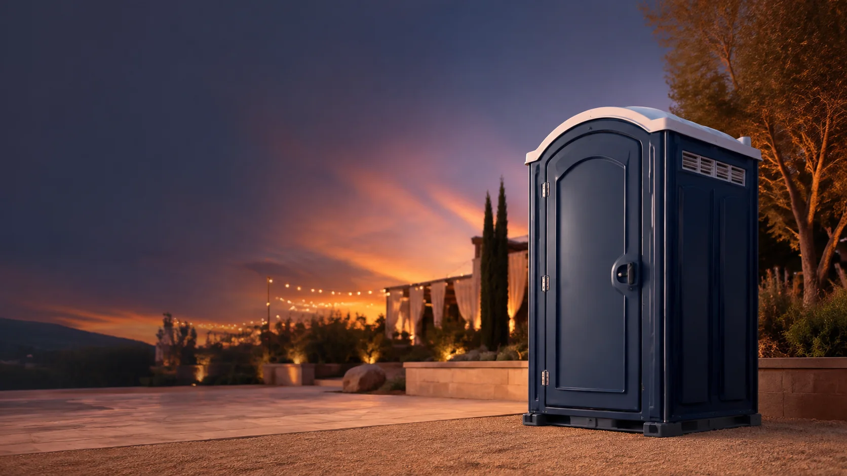 Portable restroom shown for rental planning in Fort Wayne, IN